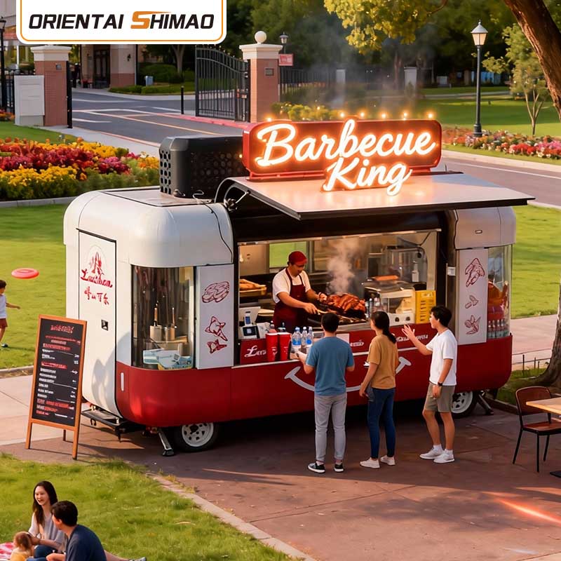 Cart Milseog Mobile Kitchen Street Food Cart Lónadóireacht Leantóir Bia Trucail Bia Coincheapa Sweet