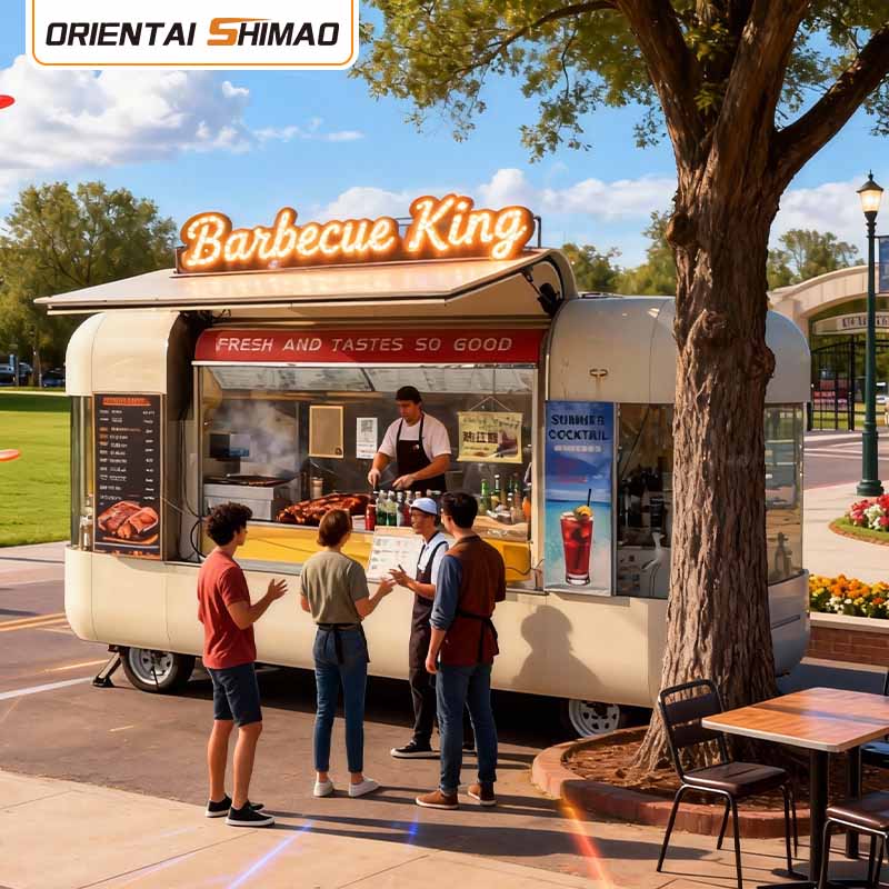 Hot Dog Cart Seastán Hotdog Stallaí Bia Fast Lónadóireacht Leantóir Bia Sráide Trucail Bia Tráchtála